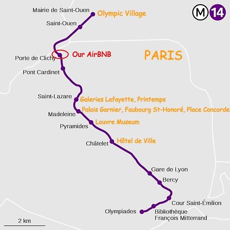 Air Conditioning - Metro 14 - Charming Traditional Style And Modern Access 10 Mn Away From Center Of Paris Clichy Kültér fotó