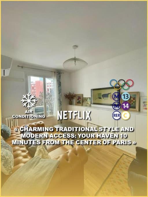 Air Conditioning - Metro 14 - Charming Traditional Style And Modern Access 10 Mn Away From Center Of Paris Clichy Kültér fotó